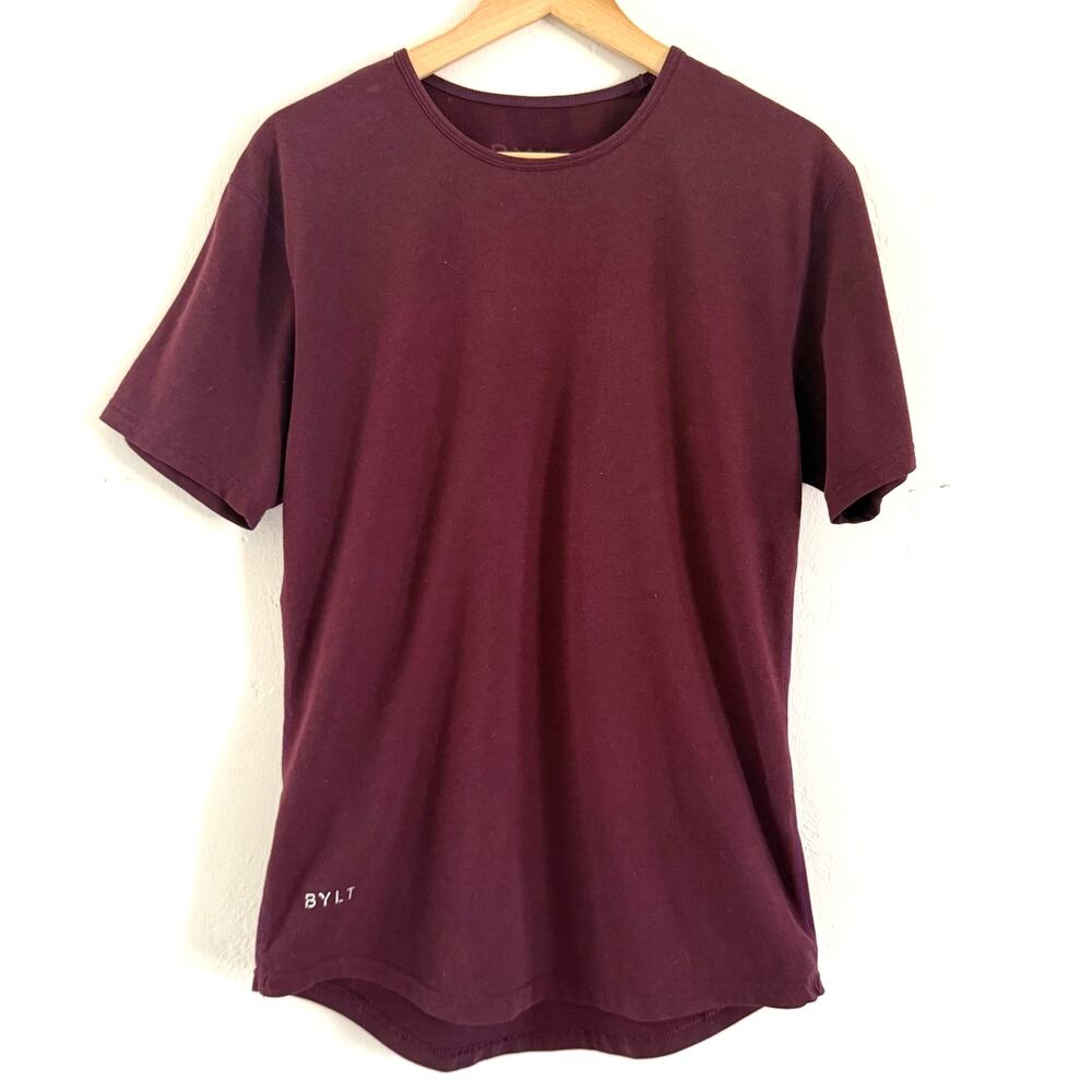Bylt Basics Short Sleeve Shirt Men's Size Small Maroon‎ Burgundy